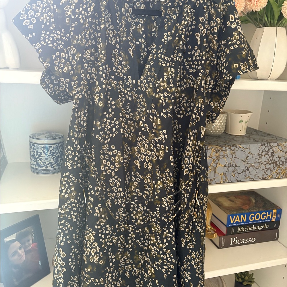 Mariacher Black and White Leopard Print Dress